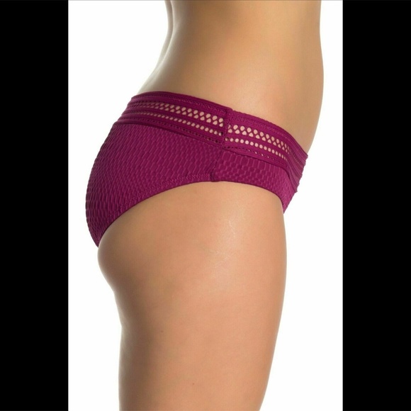NEW Robin Piccone Perla Banded Hipster Bikini Bottoms in Orchid [ Medium ]‎ - Picture 4 of 12